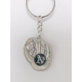 MLB Chrome Glove With Logo in Palm Key Chain Oakland Athletics AMINCO