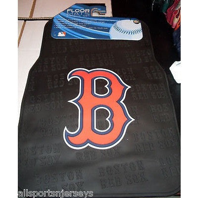 MLB Boston Red Sox B Logo Car Truck Front Rubber Floor Mats Set by The Northwest Co.