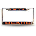 NFL Chicago Bears Laser Cut Chrome License Plate Frame
