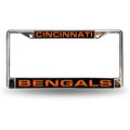 NFL Cincinnati Bengals Laser Cut Chrome License Plate Frame