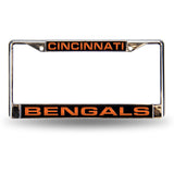 NFL Cincinnati Bengals Laser Cut Chrome License Plate Frame