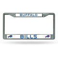 NFL Buffalo Bills Chrome License Plate Frame Thin Blue Letters
