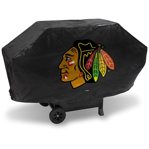 NHL Chicago Blackhawks 68 Inch Deluxe Vinyl Padded Grill Cover by Rico Industries
