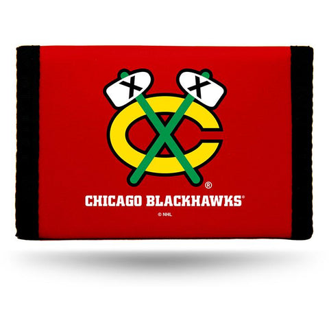NHL Chicago Blackhawks Tri-fold Nylon Wallet with Printed ALT Logo