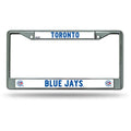MLB Chrome License Plate Frame Toronto Blue Jays Thin Raised Letters