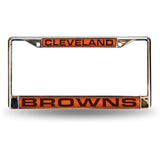 NFL Cleveland Browns Laser Cut Chrome License Plate Frame
