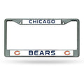 NFL Chicago Bears Chrome License Plate Frame Thin Letters