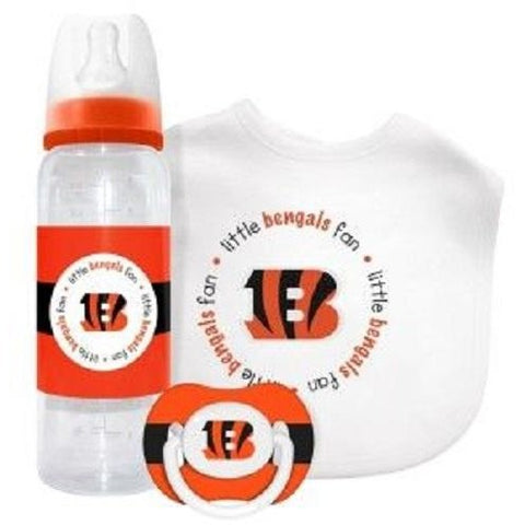 NFL Cincinnati Bengals Baby Gift Set Bottle Bib Pacifier by baby fanatic