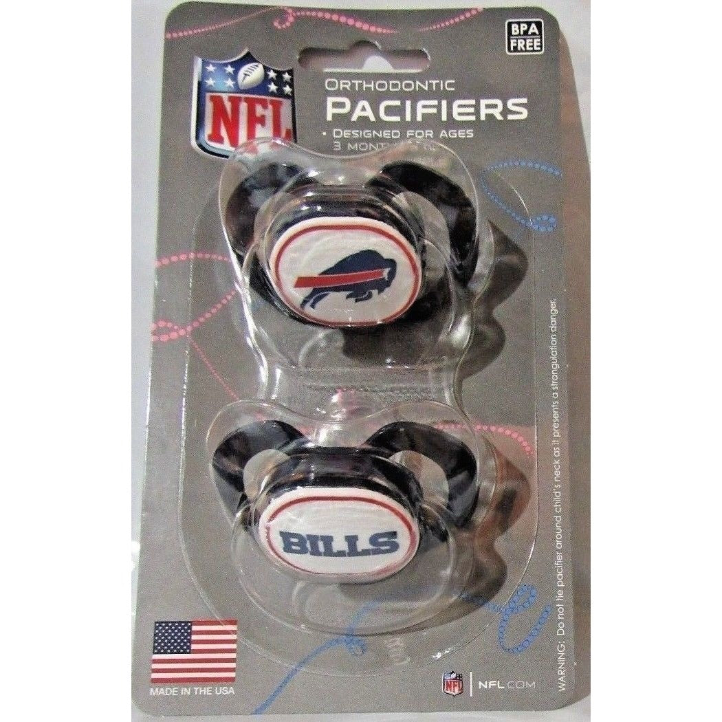 NFL Pacifiers Set of 2 Images Color Shield on Card by baby fanatic