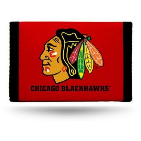 NHL Chicago Blackhawks Tri-fold Nylon Wallet with Printed Logo