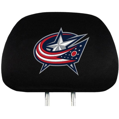 NHL Columbus Blue Jackets Headrest Cover Embroidered Large Logo Set of 2 by Team ProMark