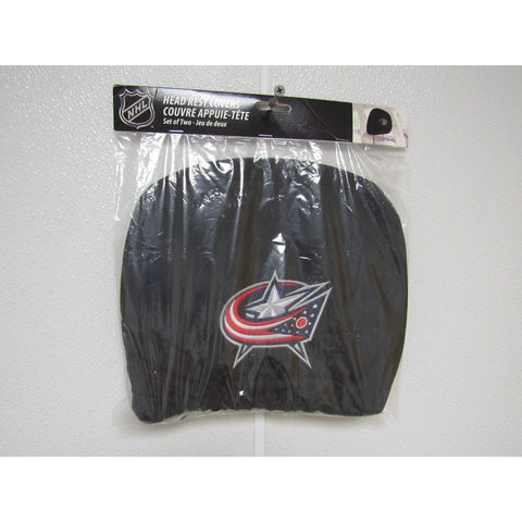 NHL Columbus Blue Jackets Headrest Cover Embroidered Small Logo Set of 2 by Team ProMark