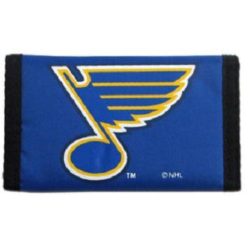 NHL St. Louis Blues Tri-fold Nylon Wallet with Printed Logo