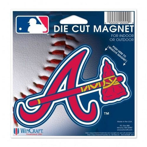 MLB Atlanta Braves Logo 4 inch Auto Magnet by WinCraft