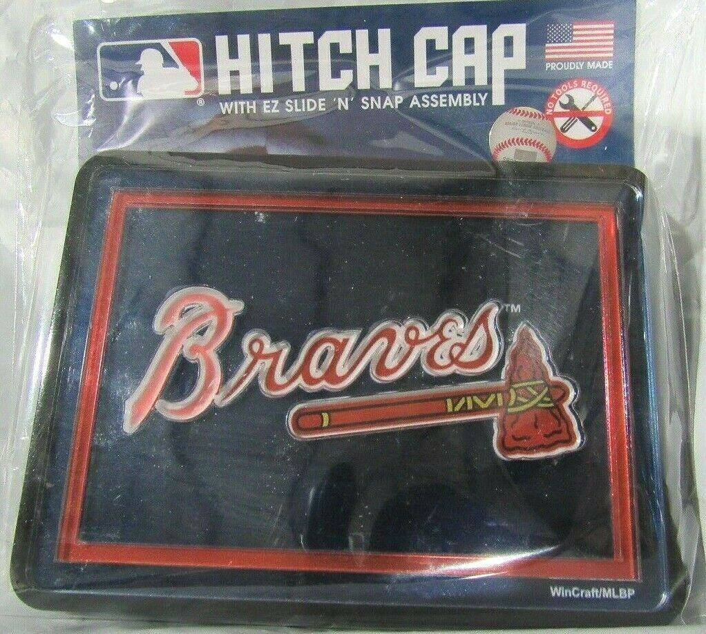 MLB Atlanta Braves Laser Cut Trailer Hitch Cap Universal Fit by WinCraft