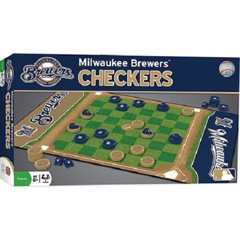 MLB Milwaukee Brewers Checkers Game by Masterpieces Puzzles Co.