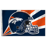 NFL 3' x 5' Team Helmet Flag Denver Broncos by Fremont Die