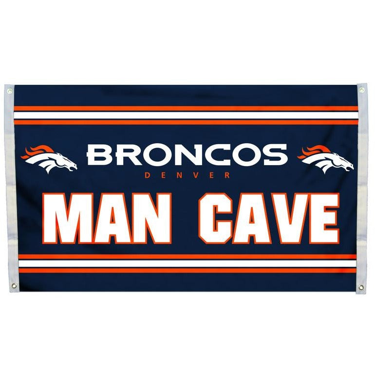 NFL 3' x 5' Team MAN CAVE Flag Denver Broncos