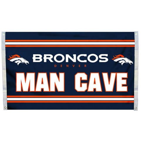 NFL 3' x 5' Team MAN CAVE Flag Denver Broncos