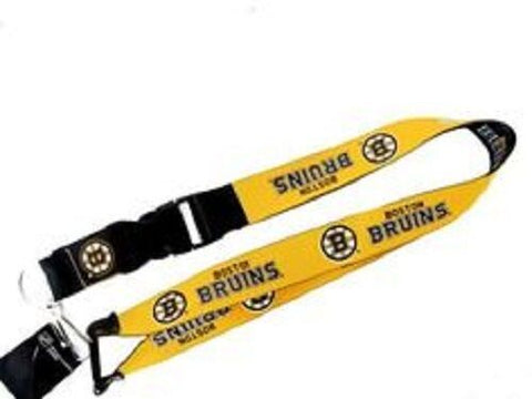 NHL Boston Bruins Reversible Lanyard Keychain 23" Long 1" Wide by Aminco