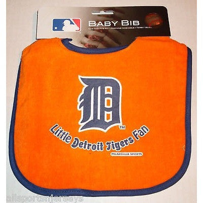 MLB Little Detroit Tigers Fan Infant Baby Bib Orange Blue Trim Wincraft