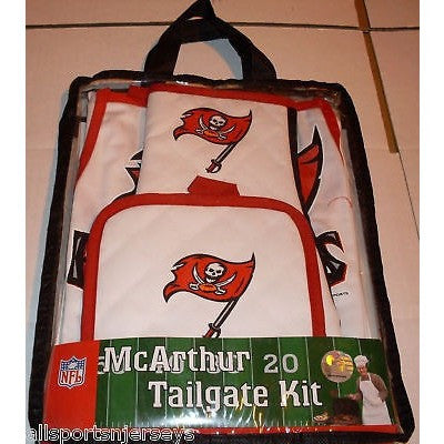NFL Tampa Bay Buccaneers BBQ Tailgate Kit 3 Piece Set Apron Oven Mitt Potholder McArthur