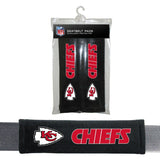 NFL Kansas City Chiefs Velour Seat Belt Pads 2 Pack by Fremont Die