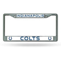 NFL Indianapolis Colts Chrome License Plate Frame Thin Letters