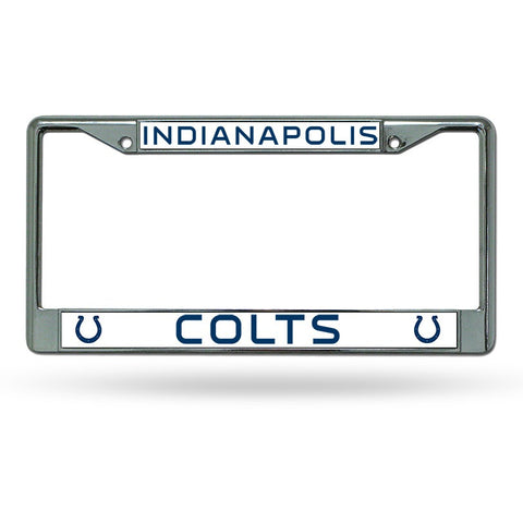 NFL Indianapolis Colts Chrome License Plate Frame Thin Letters