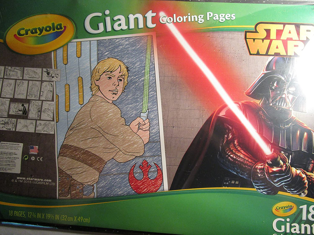 Giant Crayola Coloring Book 18 Pages Disney Star Wars Darth Vader 12.75" by 19.5"