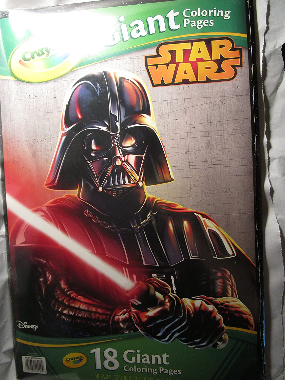 Giant Crayola Coloring Book 18 Pages Disney Star Wars Darth Vader 12.75" by 19.5"