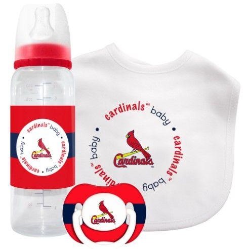 St Louis Cardinals Baby Fanatic Bib Pacifier Bottle NOS Nice Collectible!