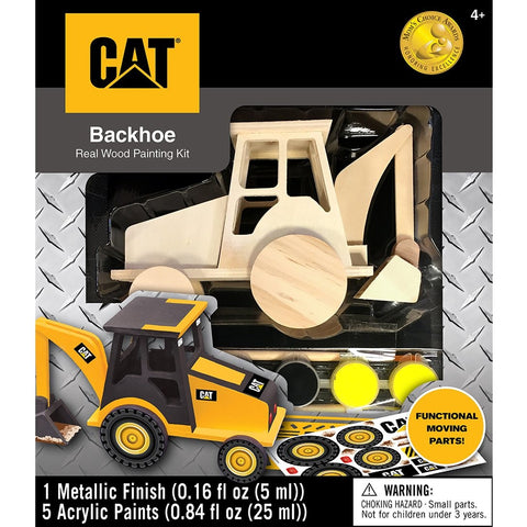 MasterPieces Works of Ahhh... Cat (Caterpillar) Backhoe Wood Paint Kit 21718