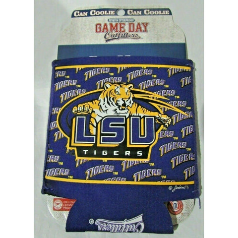 LSU Tigers Team Logo on Purple Can Coolie by Game Day Outfitters