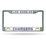 NFL San Diego Chargers Chrome License Plate Frame Thin Letters