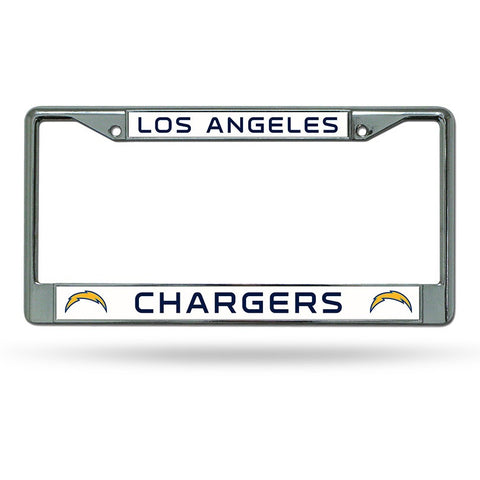 NFL San Diego Chargers Chrome License Plate Frame Thin Letters