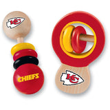 NFL Real Wood Baby Rattles (2-Pack) by MasterPieces Puzzle Co.