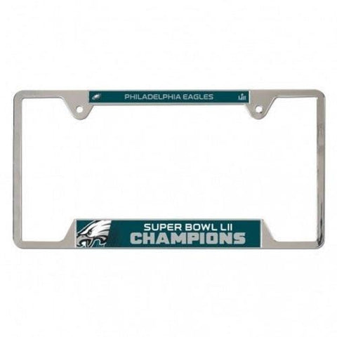 Philadelphia Eagles and Super Bowl LII Champion Logo License Plate Frame