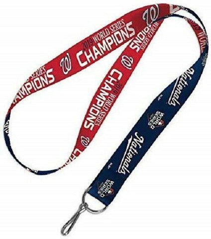 MLB Washington Nationals World Series 2-Tone Lanyard Key chain 26” by WinCraft
