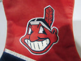 Cleveland Indians Embroidered on Red Christmas Stocking w/Blue Heal Toe