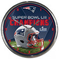 New England Patriots Super Bowl LIII CHAMPIONS 12" Diameter Wall Clock