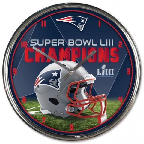 New England Patriots Super Bowl LIII CHAMPIONS 12" Diameter Wall Clock