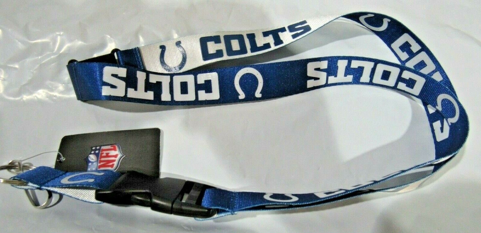 NFL Indianapolis Colts Square Letters Reversible Lanyard Keychain by AMINCO