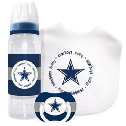 NFL Dallas Cowboys Gift Set Bottle Bib Pacifier by baby fanatic