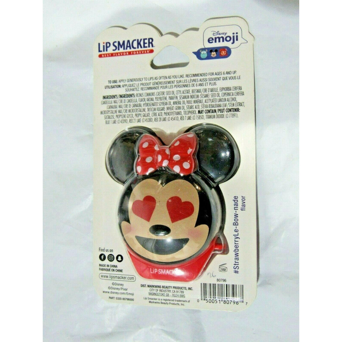 Lip Smacker Disney Tsum Tsum Winking Minnie Flavor StrawberryLe-Bow-nade .26oz