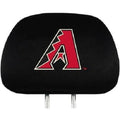 MLB Arizona Diamondbacks Headrest Cover Embroidered All White Logo Set of 2 by Team ProMark