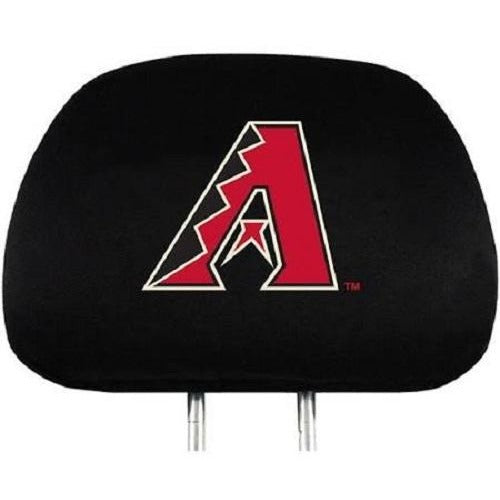 MLB Arizona Diamondbacks Headrest Cover Embroidered All White Logo Set of 2 by Team ProMark