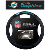 NFL POLY-SUEDE MESH STEERING WHEEL COVER MIAMI DOLPHINS CURRENT LOGO