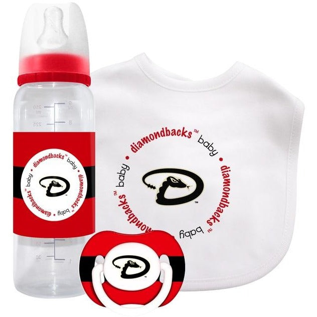 MLB Arizona Diamondbacks Gift Set Bottle Bib Pacifier by baby fanatic