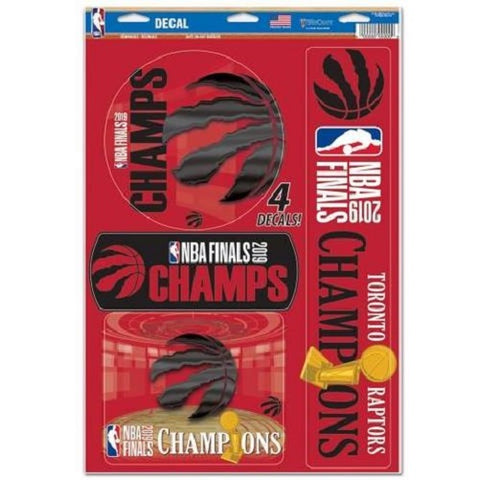 Toronto Raptors NBA Finals 2019 Champions 11" by 17" Ultra Decal